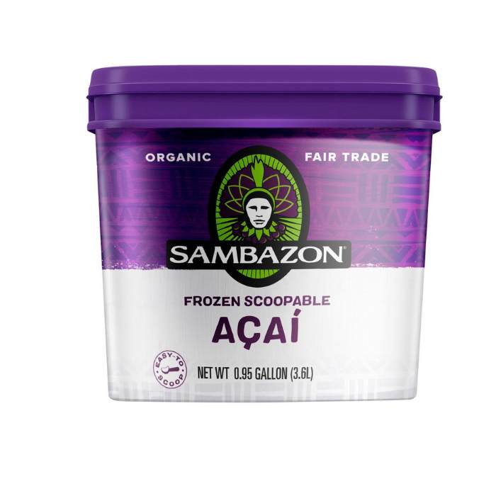 Sambazon - Organic Acai Sorbet, 3.6L - Front