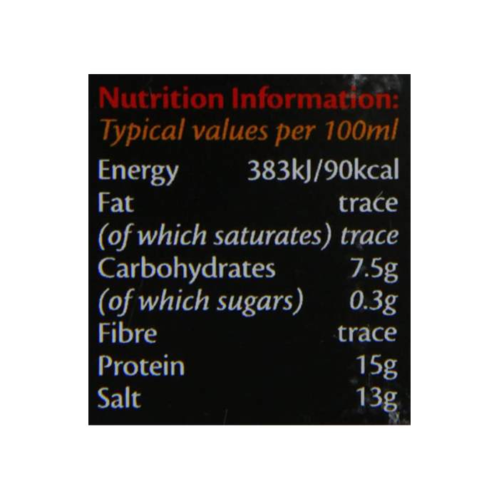 Sanchi - Tamari Sauce, Original 5L - Nutritional information
