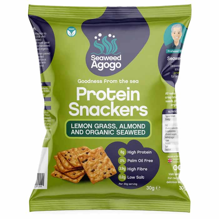 Seaweed Agogo - Protein Crunchies - Lemongrass Almond & Organic Seaweed, 30g 