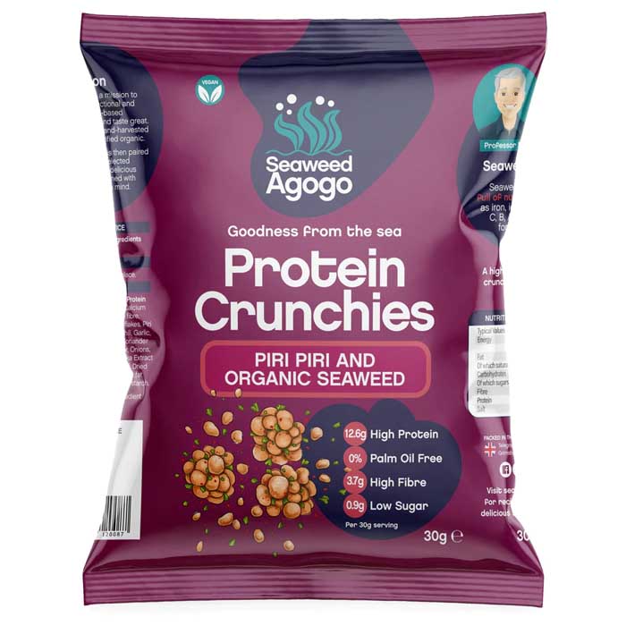 Seaweed Agogo - Protein Crunchies - Piri Piri & Organic Seaweed, 30g 