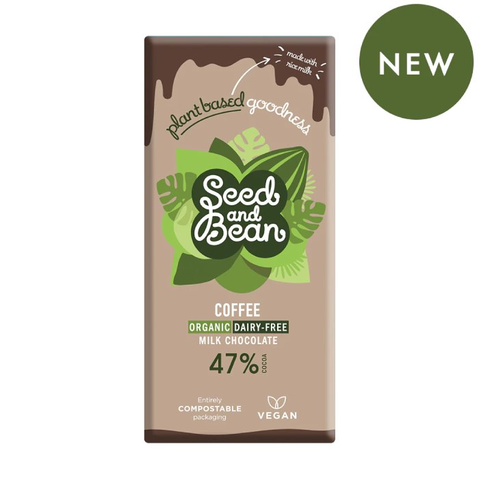 Seed & Bean - Organic Milk Chocolate Bar Coffee, 75g