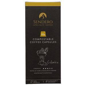 Sendero Specialty Coffee - Compostable Coffee Capsules, 10 Capsules | Multiple Aromas
