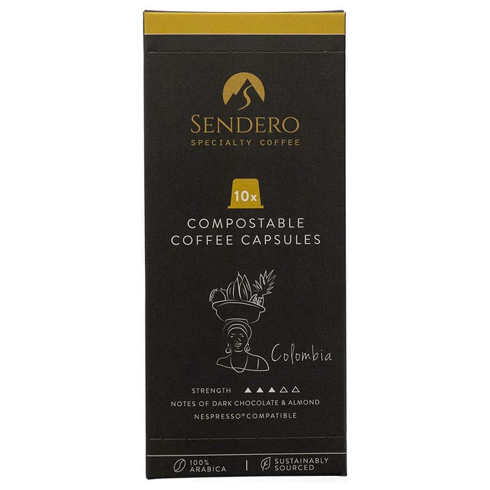 Sendero Specialty Coffee - Compostable Coffee - Colombia, 10 capsules