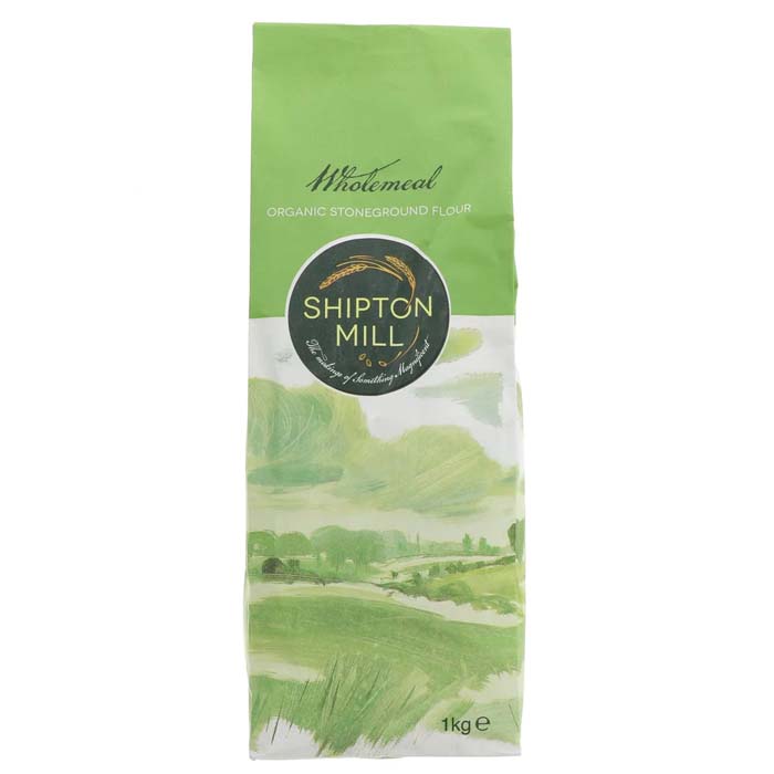 Shipton - Organic Stoneground Wholemeal Flour, 1kg  Pack of 6