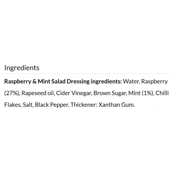 Slightly Different - Raspberry & Mint Salad Dressing, 240g - back