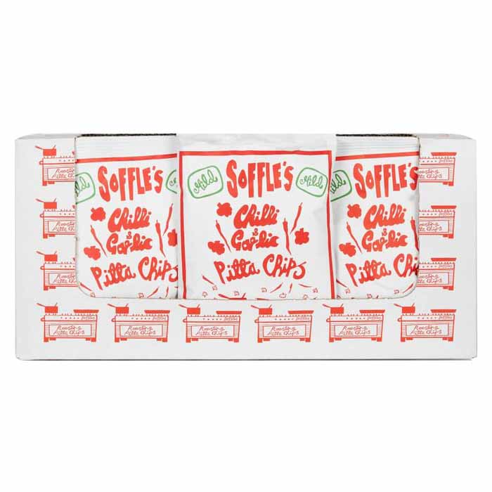Soffle's - Pitta Chips, Chilli & Garlic Mild (60g) 15 Pack