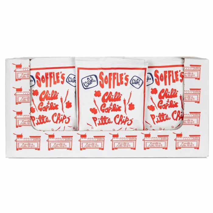 Soffle's - Pitta Chips , Chilli & Garlic Wild (60g) 15 Pack