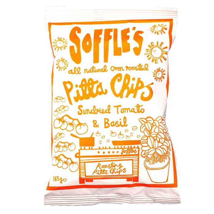 Soffle's - Pitta Chips, Sundried Tomato & Basil (165g) 