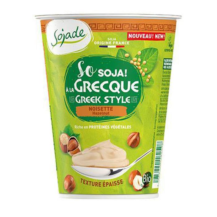 Sojade - Organic Greek Style Hazelnuts Soya Yogurt Alternative, 400g