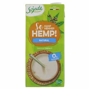 Sojade - Organic Hemp Drink Unsweetened, 1L | Pack of 8