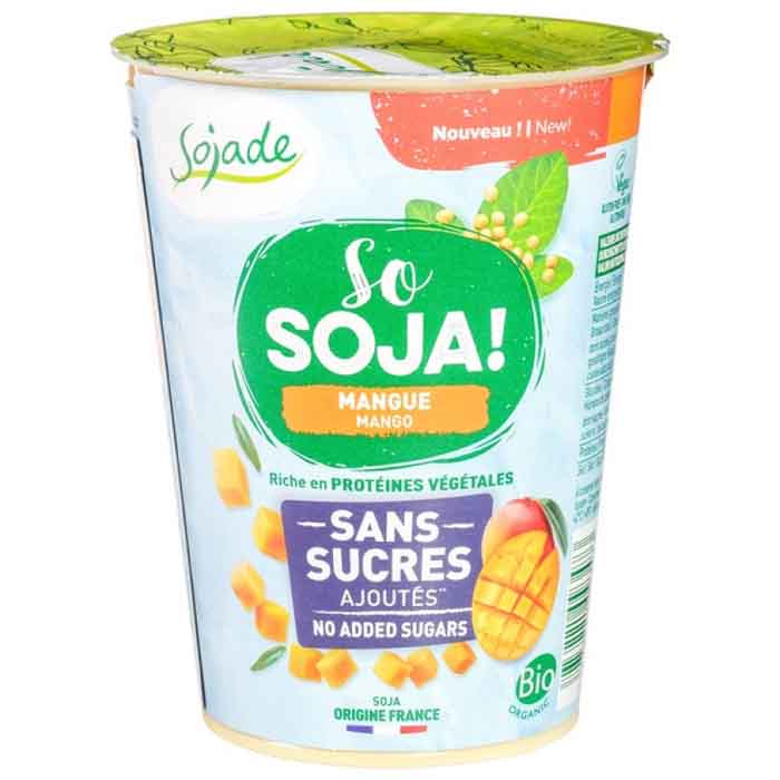 Sojade - Organic No added Sugar Soya Yoghurt Alternative - Mango, 400g