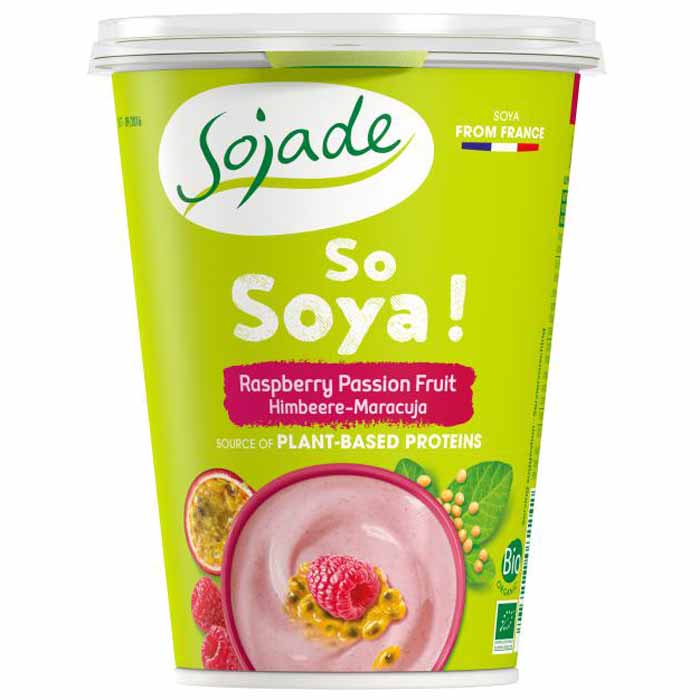 Sojade - Organic Yogurt - Raspberry and Passion Fruit, 400g
