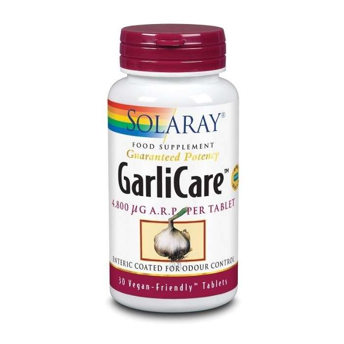 Solaray - Garlicare 10,000mcg, 30 Tablets - front