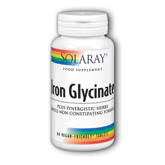 Solaray - Iron Glycinate 25mg, 60 Tablets