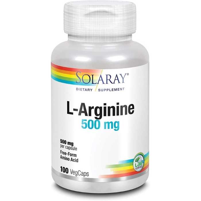 Solaray - L-Arginine 500mg, 100 Capsules