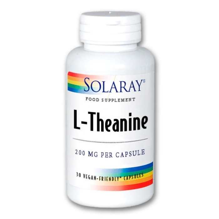 Solaray - L-Theanine 200mg, 30 Capsules - front