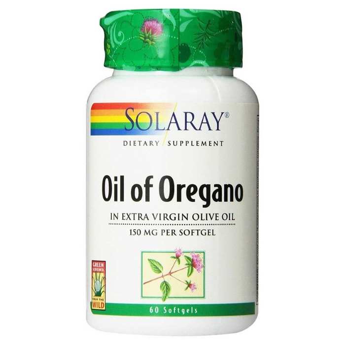 Solaray - Oil of Oregano 150mg, 60 Softgel - front