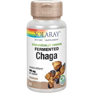 Solaray - Organically Grown Fermented Chaga Mushroom, 60 Capsules