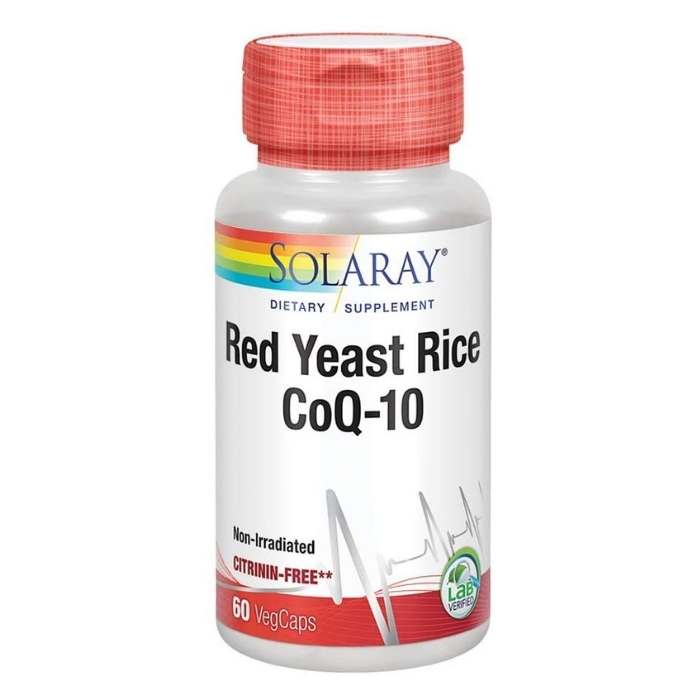 Solaray - Red Yeast Rice + Co-Q10, 60 capsules - Front