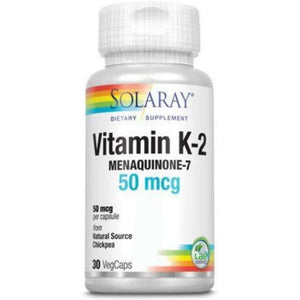 Solaray - Vitamin K-2 Menaquinone 7 50mcg, 30 Capsules