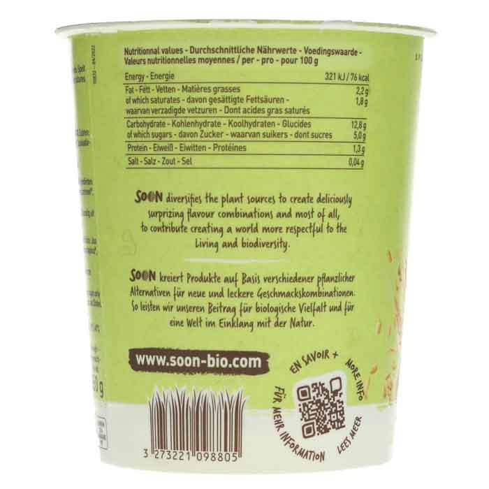 Soon - Organic Natural Yogurt - Spelt, 350g - back