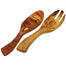 Soumi - Olive Wood Salad Fork & Spoon Server Set, 23cm