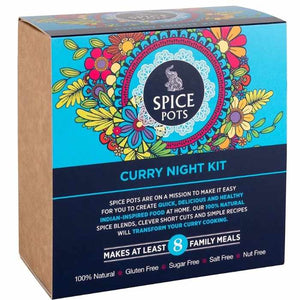 Spice Pots - Curry Night Kit (4 Spices & 8 Recipes), 160g