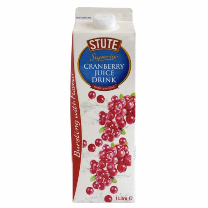 Stute - Superior Cranberry Juice Drink, 1L  Pack of 12