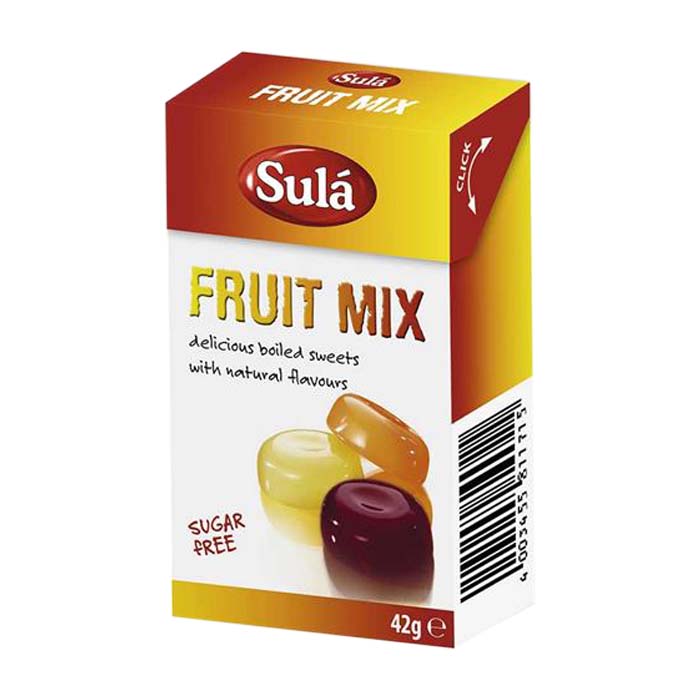 Sulá - Fruit Mix Boxes Sugar-Free Sweets, 42g