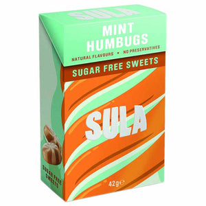Sulá - Mint Humbugs Sugar-Free Sweets, 42g | Multiple Sizes