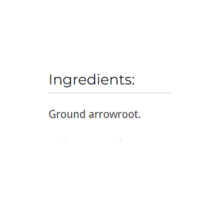 Suma Wholefoods - Arrowroot - Ground, 50g - back