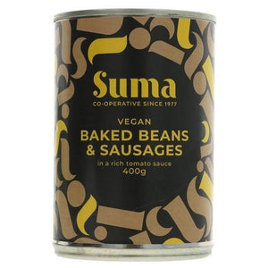 Suma Wholefoods - Baked Beans & Vegan Sausages, 400g