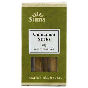 Suma Wholefoods - Cinnamon Sticks, 20g |  Multiple Option