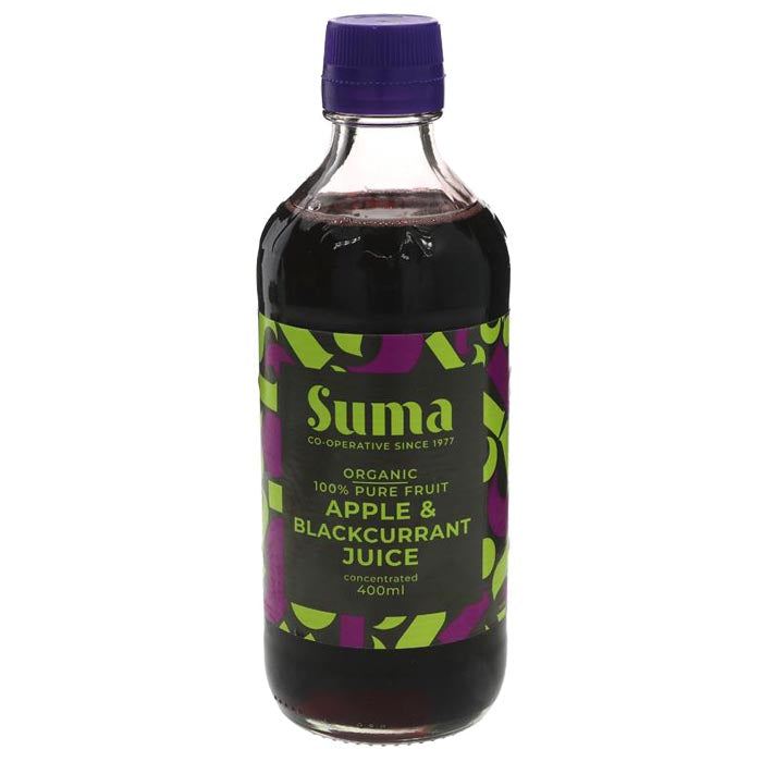 Suma Wholefoods - Organic Concentrated Apple & Blackcurrant Fruit Juice, 400ml