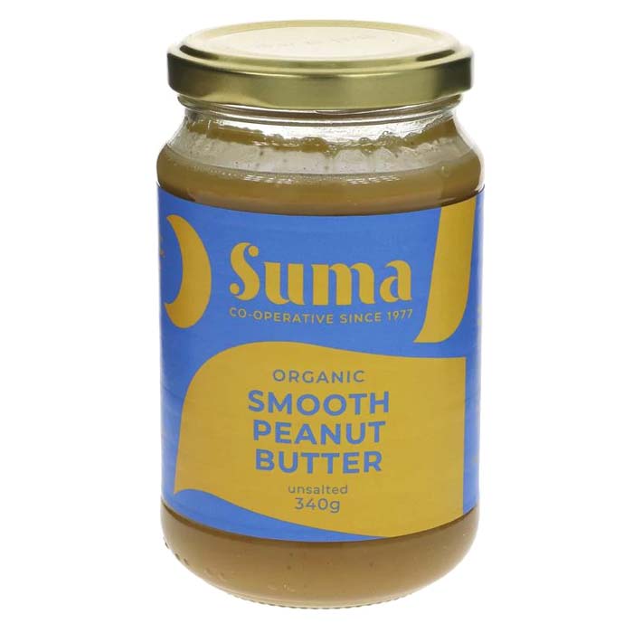 Suma Wholefoods - Organic Smooth Peanut Butter - No Salt, 340g