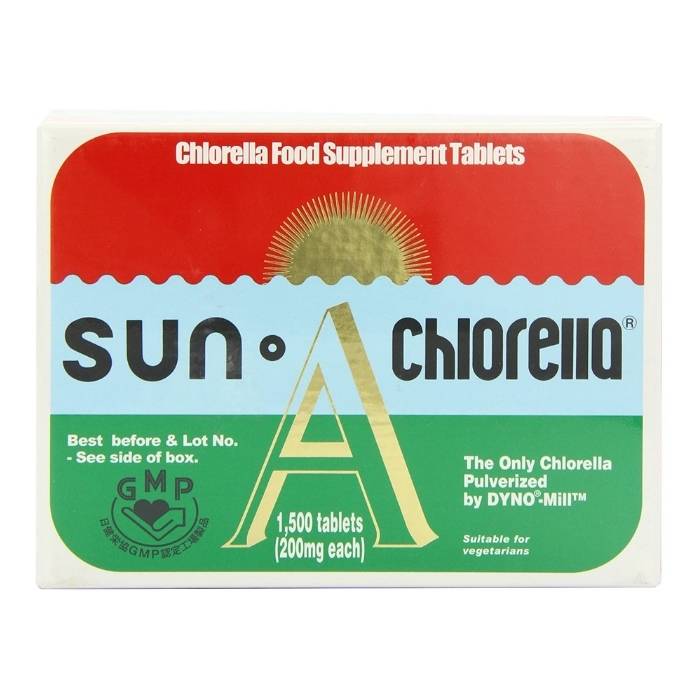 Sun Chlorella - Sun Chlorella A5 200mg, 1500 tablets - Front