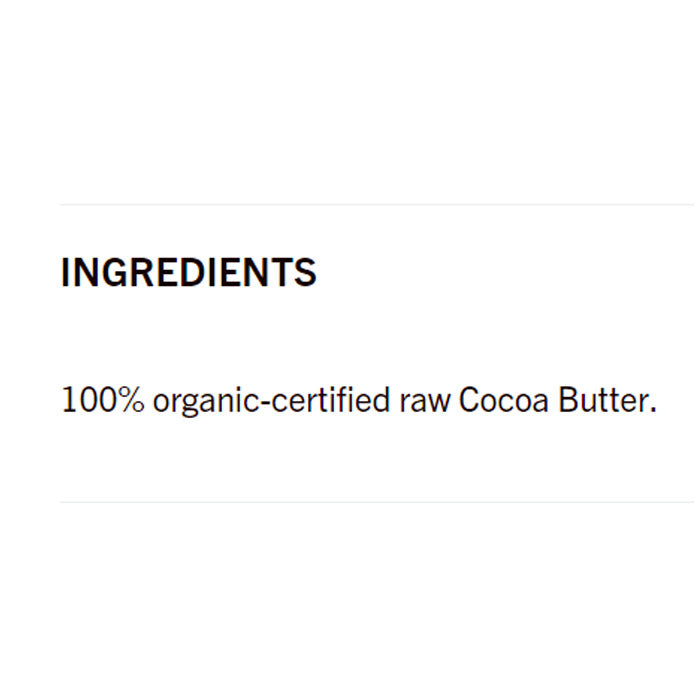 Superfoodies - Organic Cacao Butter, 500g- back