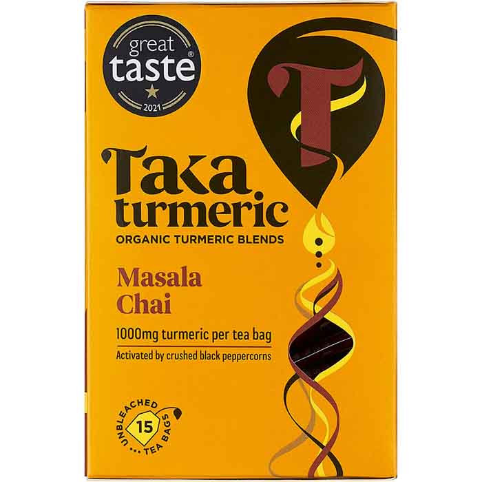 Taka - Turmeric Organic Masala Chai Tea, 15 Bags  Pack of 4