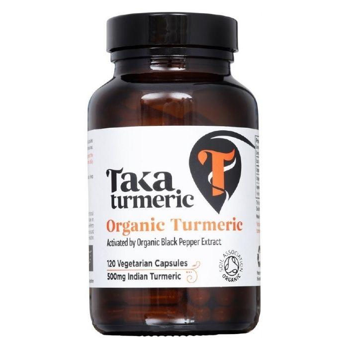 Taka Turmeric - Organic Turmeric & Black Pepper Extract 120 capsules - front