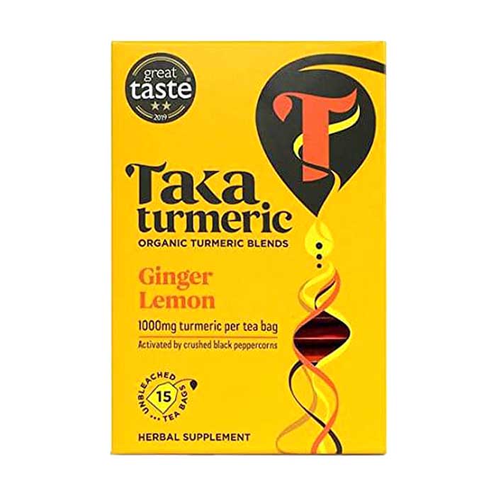 Taka Turmeric - Organic Turmeric, Ginger & Lemon Tea, 15 Bags