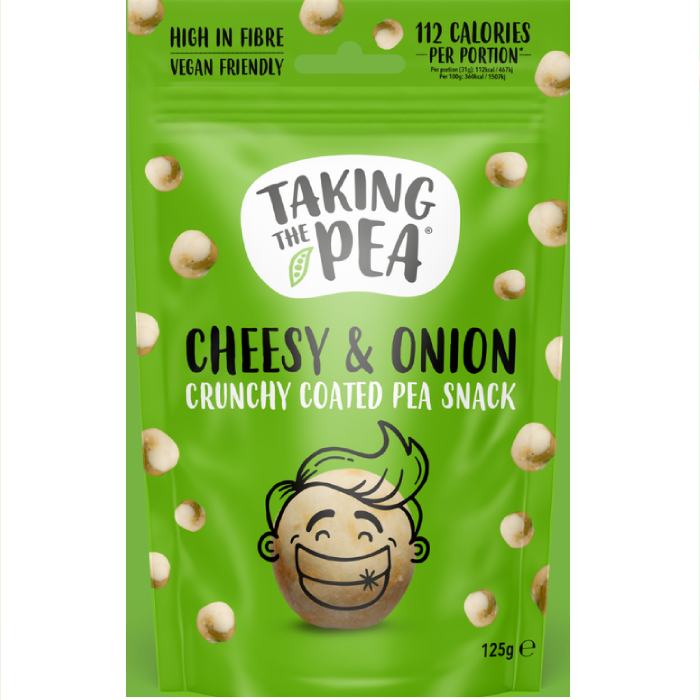 Taking The Pea - Crunchy Coated Pea Snack Cheesy & Onion, 125g