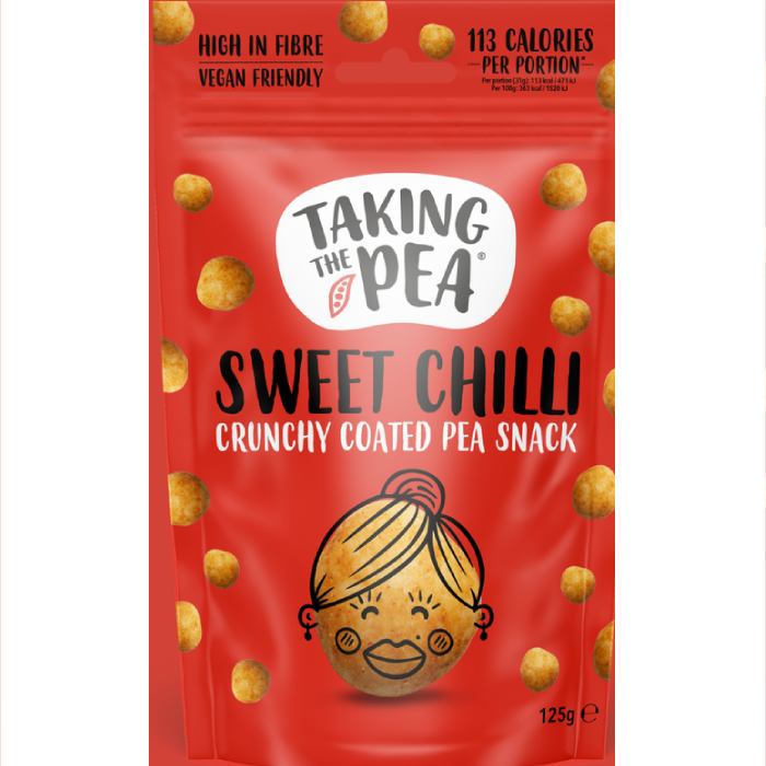 Taking The Pea - Crunchy Coated Pea Snack Sweet Chilli, 125g