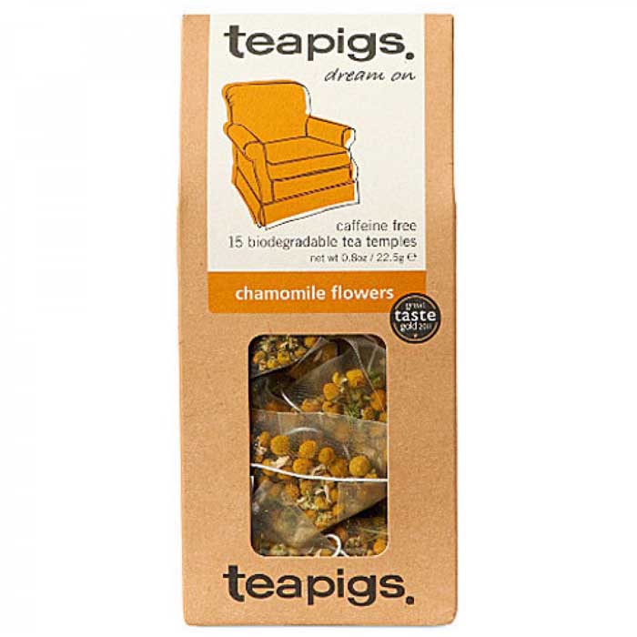 Teapigs - Chamomile Flowers Biodegradable Tea Temples, 15 bags