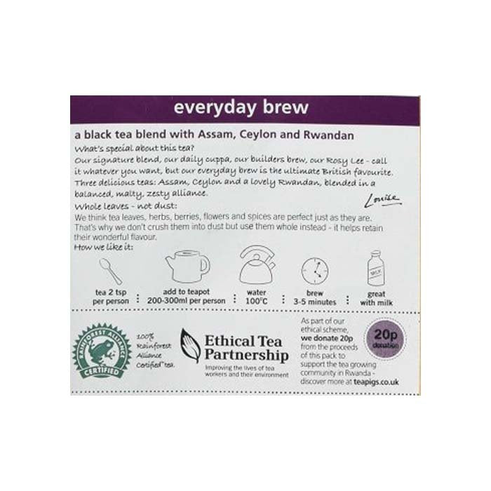 Teapigs - Everyday Brew Biodegradable Tea Temples, 15 bags - back
