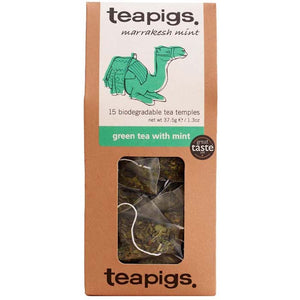 Teapigs - Green Tea with Mint Biodegradable Tea Temples, 15 Bags