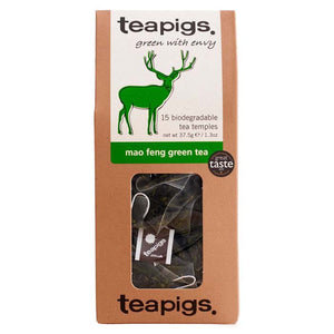 Teapigs - Mao Feng Green Biodegradable Tea Temples, 15 Bags