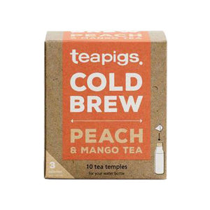 Teapigs - Peach & Mango Cold Brew Biodegradable Tea Temples, 10 Bags