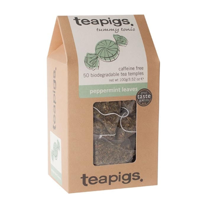 Teapigs - Peppermint Leaves Biodegradable Tea Temples, 50 bags
