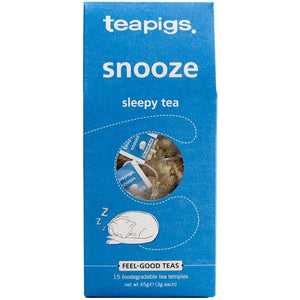 Teapigs - Snooze Sleepy Tea Biodegradable Tea Temples, 15 Bags