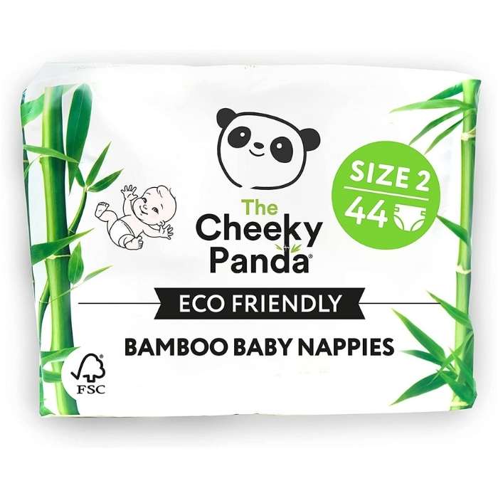 The Cheeky Panda - Bamboo Lined Nappies | Size- 2 (3-8 kg) (44 pack)